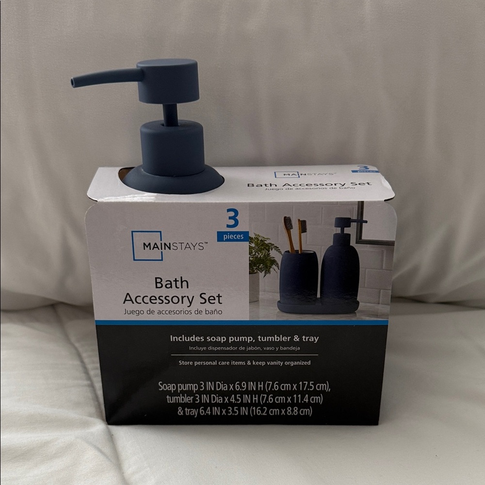 Mainstays Bath Accessory Set - Blue